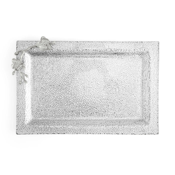 Michael Aram White Orchid Large Glass Tray