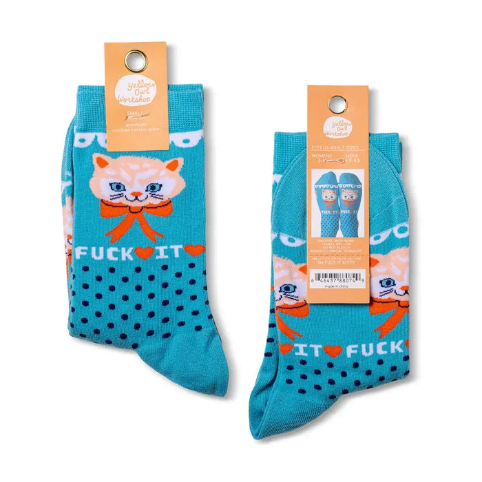 Yellow Owl Workshop F*ck it Kitty Crew Socks
